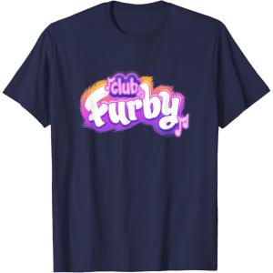 imageFurby Club Furby Colorful Gradient Musical Notes Furry Logo TShirtNavy Blue