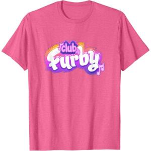 imageFurby Club Furby Colorful Gradient Musical Notes Furry Logo TShirtPink Heather