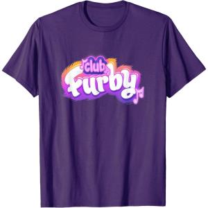 imageFurby Club Furby Colorful Gradient Musical Notes Furry Logo TShirtPurple