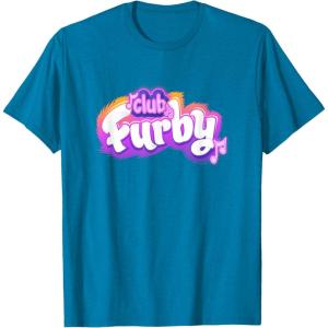 imageFurby Club Furby Colorful Gradient Musical Notes Furry Logo TShirtSapphire Blue