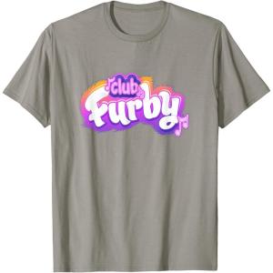 imageFurby Club Furby Colorful Gradient Musical Notes Furry Logo TShirtSlate Grey