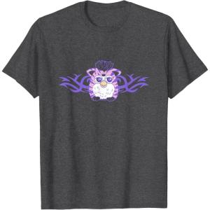 imageFurby Cute Tribal Rocker Big Chest Logo TShirtDark Heather Grey