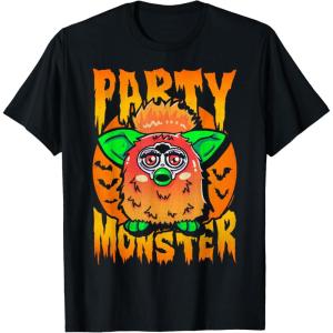imageFurby Halloween Party Monster Vintage Scary Cute Poster TShirtBlack