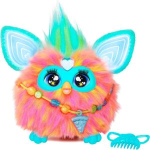 imageFurby Purple 15 Fashion Accessories Interactive Plush Toys for 6 Year Old Girls ampamp Boys ampamp Up Voice Activated AnimatronicCoral