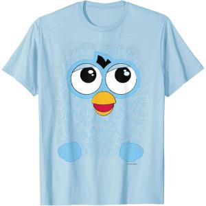imageFurby Retro Big Blue Smiling Face TShirtBaby Blue