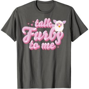 imageFurby Valentines Day Talk Furby To Me Cute Hearts Logo TShirtAsphalt Grey