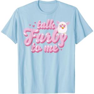 imageFurby Valentines Day Talk Furby To Me Cute Hearts Logo TShirtBaby Blue