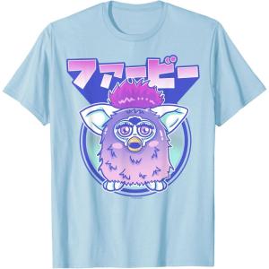 imageGagaciso Furby Retro Pink Circle Kanji Portrait TShirtBaby Blue