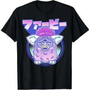 imageGagaciso Furby Retro Pink Circle Kanji Portrait TShirtBlack