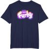imageFurby Club Furby Colorful Gradient Furry Logo TShirtNavy Blue