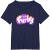 imageFurby Club Furby Colorful Gradient Furry Logo TShirtNavy Blue