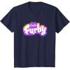 imageFurby Club Furby Colorful Gradient Furry Logo TShirtNavy Blue