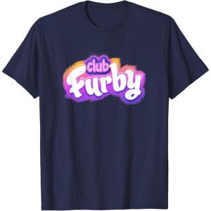 imageFurby Club Furby Colorful Gradient Furry Logo TShirtNavy Blue