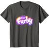 imageFurby Club Furby Colorful Gradient Furry Logo TShirtAsphalt Grey