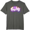 imageFurby Club Furby Colorful Gradient Furry Logo TShirtAsphalt Grey