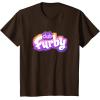 imageFurby Club Furby Colorful Gradient Furry Logo TShirtBrown