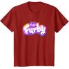 imageFurby Club Furby Colorful Gradient Furry Logo TShirtCranberry Red