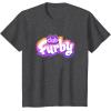 imageFurby Club Furby Colorful Gradient Furry Logo TShirtDark Heather Grey