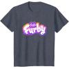 imageFurby Club Furby Colorful Gradient Furry Logo TShirtHeather Blue