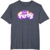 imageFurby Club Furby Colorful Gradient Furry Logo TShirtHeather Blue