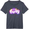imageFurby Club Furby Colorful Gradient Furry Logo TShirtHeather Blue