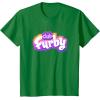 imageFurby Club Furby Colorful Gradient Furry Logo TShirtKelly Green