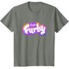 imageFurby Club Furby Colorful Gradient Furry Logo TShirtOlive Heather