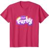 imageFurby Club Furby Colorful Gradient Furry Logo TShirtRed Heather