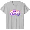 imageFurby Club Furby Colorful Gradient Furry Logo TShirtSilver Grey