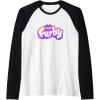 imageFurby Club Furby Colorful Gradient Furry Logo Raglan Baseball TeeBlackWhite