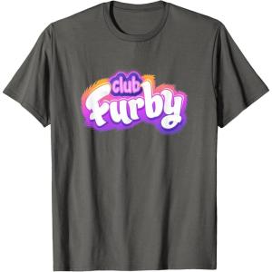 imageFurby Club Furby Colorful Gradient Furry Logo TShirtAsphalt Grey