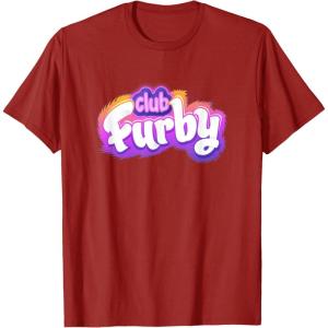 imageFurby Club Furby Colorful Gradient Furry Logo TShirtCranberry Red