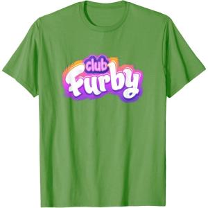 imageFurby Club Furby Colorful Gradient Furry Logo TShirtGrass Green