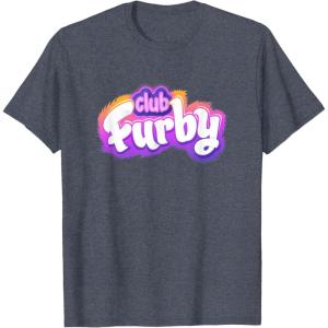 imageFurby Club Furby Colorful Gradient Furry Logo TShirtHeather Blue