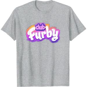 imageFurby Club Furby Colorful Gradient Furry Logo TShirtHeather Grey