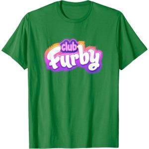 imageFurby Club Furby Colorful Gradient Furry Logo TShirtKelly Green