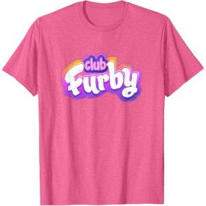 imageFurby Club Furby Colorful Gradient Furry Logo TShirtPink Heather