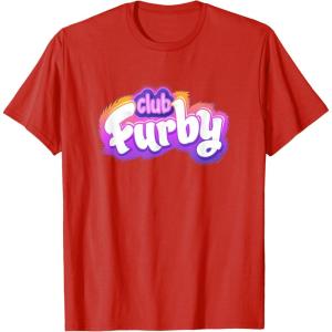 imageFurby Club Furby Colorful Gradient Furry Logo TShirtRed