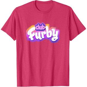imageFurby Club Furby Colorful Gradient Furry Logo TShirtRed Heather