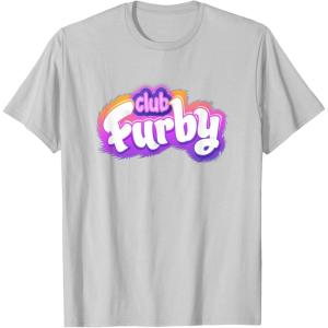 imageFurby Club Furby Colorful Gradient Furry Logo TShirtSilver Grey