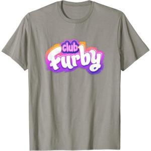 imageFurby Club Furby Colorful Gradient Furry Logo TShirtSlate Grey