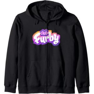 imageFurby Club Furby Colorful Gradient Furry Logo Zip HoodieBlack