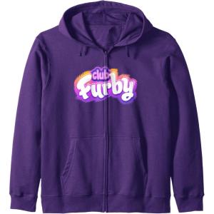 imageFurby Club Furby Colorful Gradient Furry Logo Zip HoodiePurple