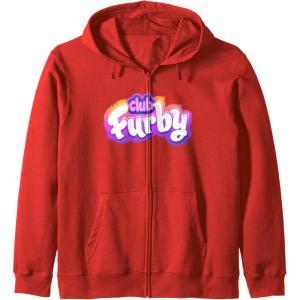 imageFurby Club Furby Colorful Gradient Furry Logo Zip HoodieRed
