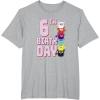 imageFurby 6th Birthday Stacked Furbies Funny Portrait TShirtHeather Grey