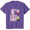 imageFurby 6th Birthday Stacked Furbies Funny Portrait TShirtPurple Heather