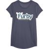 imageFurby A Mind Of Its Own Retro Bold Logo TShirtHeather Blue