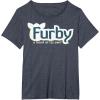 imageFurby A Mind Of Its Own Retro Bold Logo TShirtHeather Blue