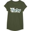 imageFurby A Mind Of Its Own Retro Bold Logo TShirtOlive Green