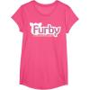 imageFurby A Mind Of Its Own Retro Bold Logo TShirtPink Heather